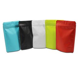 100Pcs ZipLock Stand Up Matte Pure Aluminum Foil Pouch Zip Lock Doypack Mylar Resealable Package Bag Powder Coffee Packaging 100Pcs ZipLock Stand Up Matte Pure Aluminum Foil Pouch Zip Lock Doypack Mylar Resealable Package Bag Powder Coffee Packaging