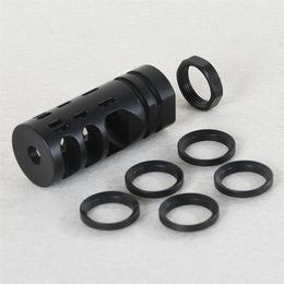 .308 M18x1RH Thread Stainless Muzzle Brake For 7.62Compensator Device Nut+Washer