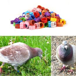 100 Pcs Dia 7mm Racing Pigeon Leg Ring Bird Parrot Leg Tag Band Clip Red