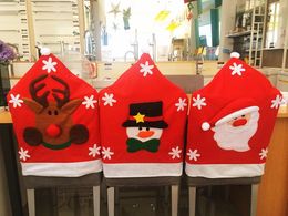 3 Styles Christmas Chair Covers 4247cm For Home Adornos Navidad Merry Xmas Coverings Kerst