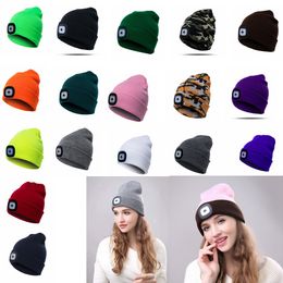 Elastic Soft Pure Color Outdoor Ski Beanie Cap Mens Womens Chunky Knitted Hat