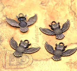 10PCs Heart with Wings Angel Wings Wing Pendant Heart Charm Bronze tone 38*28MM