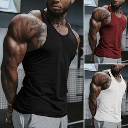 Camisetas El/ástica de Tirantes sin Mangas Muscle Gym Stringer Tank Top Gym para Hombre M-XXL