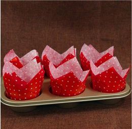 50pcs Paper Cupcake Liners Tulip Muffin Wraps With Dots Cups For Wedding Party Patty Cases Baking Tools Cup Cake Liner 50pcs Paper Cupcake Liners Tulip Muffin Wraps With Dots Cups For Wedding Party Patty Cases Baking Tools Cup Cake Liner