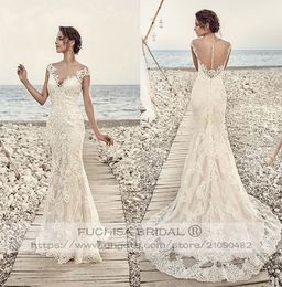 Vintage Fit and Flare Wedding Dress