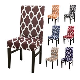 tela estampada Shell cubierta elástica para silla corto cubiertas de la silla trasera fundas de asiento para Bar Hotel Fiesta en casa de banquetes #9 