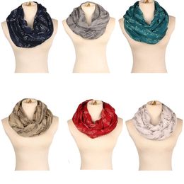 US SELLER retro flower infinity scarf wholesale scarf women 