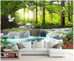 Living Room Live Waterfall Wallpaper Online Shopping Living Room