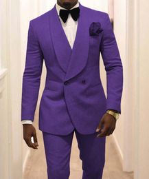 Wholesale Purple Gold Grooms Tuxedos - Buy Cheap in Bulk from China ...