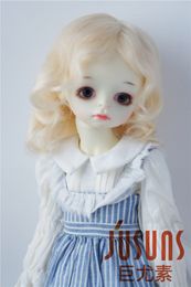 1//3 8-9/" BJD Doll Wig Auburn Golden Brown Curly Curls Hair Medium Long Retro