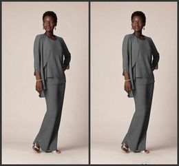 chiffon plus size pant suits