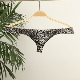 Men Leopard Rubber Briefs High Cut G-string Leather Thong Penis Sheath Underwear