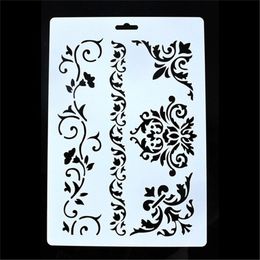 DIY Decorative Wave Stencil Template for Scrapbooking Painting on Wall Furniture Crafts Set of 6 Wave