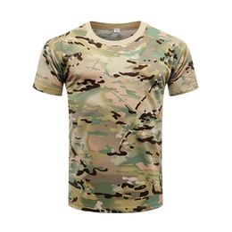 Camiseta de manga corta con cuello redondo para hombre camiseta militar para hombre camiseta de escalada para acampar al aire libre camiseta y transpirable de secado rápido 