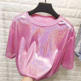 bright pink sequin top