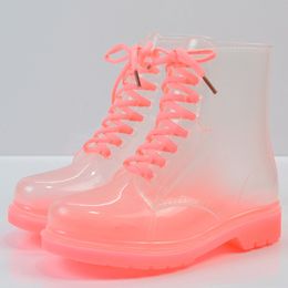 bottines transparentes plates