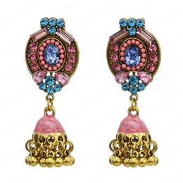 India Jhumka Campana Blanca Borlas Orejas De Oreja Femenina, India Jhumka Campana Blanca Borlas Orejas De Oreja Femenina,