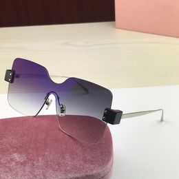 Espejo de sol femenino sin marco rectangular Soei Gafas demujer Espejo de sol femenino sin marco rectangular Soei Gafas demujer
