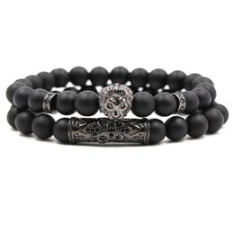 GOOD.designs ® Pulsera hombre chakra Negro Pulsera energia Pulsera de bolas negro para hombre Pulsera Onix Hombre