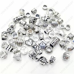 60//100Pcs Tibetan Silver Fishbone Charm Pendants Jewelry Crafts DIY Beads 25*9mm