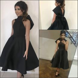 Black Prom Dress with Bow On the Back