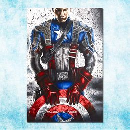 Captain America  Superhero Hot Movie Art Silk Poster Canvas Print