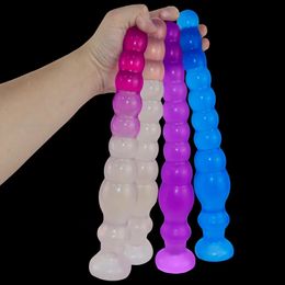 2633 cm Jelly Anal Beads Súper Long Butt Title Sex Toys para adultos Ballas eróticas Anus Dilator Shop 240117