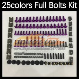 268PCS Kit completo de tornillos completos de cuerpo de MOTO para YAMAHA YZFR3 YZF-R3 R 25 YZFR25 YZF R3 R25 19 20 21 2019 2020 2021 Pernos de carenado de motocicleta Juego de tuercas de tornillo de perno de parabrisas