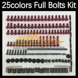 268PCS Kit completo de tornillos completos de cuerpo MOTO para YAMAHA YZFR6 YZF-R6 YZF600 YZF 600 YZF R6 03 04 05 2003 2004 2005 Pernos de carenado de motocicleta Juego de tuercas y tuercas de tornillo de parabrisas