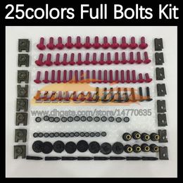 268 pièces Kit complet de vis de corps de MOTO pour KAWASAKI NINJA ZX7R ZX750 ZX 7R 750 ZX-7R 96 97 98 99 00 01 02 03 boulons de carénage de Moto boulon de pare-brise vis écrous ensemble d'écrous