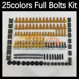 268PCS Kit completo de tornillos completos de cuerpo MOTO para KAWASAKI NINJA ZZR400 ZZR 400 2001 2002 2003 2004 2005 2006 2007 Pernos de carenado de motocicleta Perno de parabrisas Tornillo Tuercas Tuerca