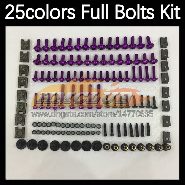 268PCS Kit completo de tornillos completos para carrocería de MOTO para SUZUKI SV650S SV400S SV1000S 98 99 01 02 1998 1999 2000 2001 2002 Pernos de carenado de motocicleta Perno de parabrisas Tuercas de tornillo