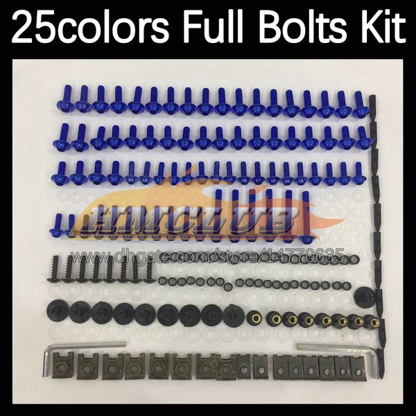 268pcs Kit de tornillos completos de cuerpo completo para Suzuki GSXR750 GSXR600 GSXR 600 750 96 97 98 00 1996 1997 1998 2000 Motorcycle Carding Bolts Borginería Tuerca Tuerca Tuerca