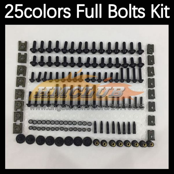 268PCS Kit completo de tornillos completos de cuerpo de MOTO para YAMAHA YZF-R3 R 25 YZFR3 YZF-R25 YZFR25 YZF R3 R25 17 18 2017 2018 Pernos de carenado de motocicleta Juego de tuercas de tornillo de perno de parabrisas