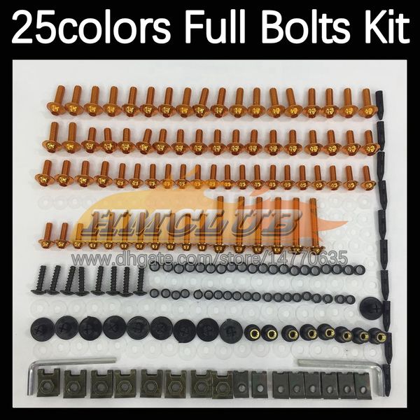 268PCS Kit completo de tornillos completos de cuerpo MOTO para KAWASAKI NINJA ZX-6R ZX 6R 6 R ZX6R 09 10 11 12 2009 2010 2011 2012 Pernos de carenado de motocicleta Juego de tuercas y tuercas de tornillo de parabrisas