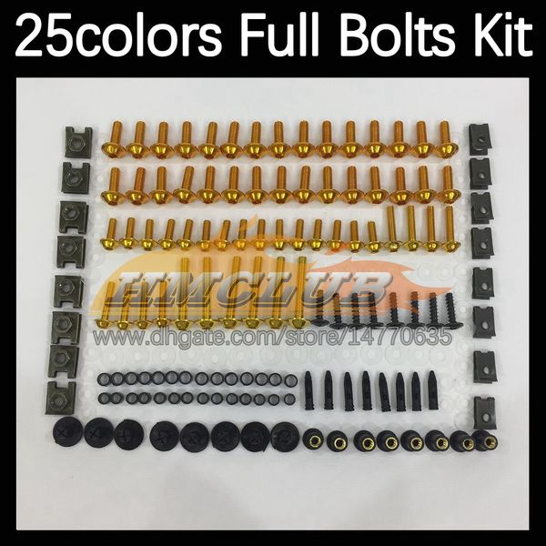 Kit complet de vis pour carrosserie de moto, 268 pièces, pour SUZUKI SV650S SV400S SV1000S 1998 1999 00 2001 2002 98 99 00 01 02, boulons de carénage de moto, boulon de pare-brise, écrous à vis