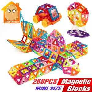 268 pièces Mini blocs de Construction magnétiques jouets ensemble de briques de Construction bricolage aimant éducatif pour les enfants