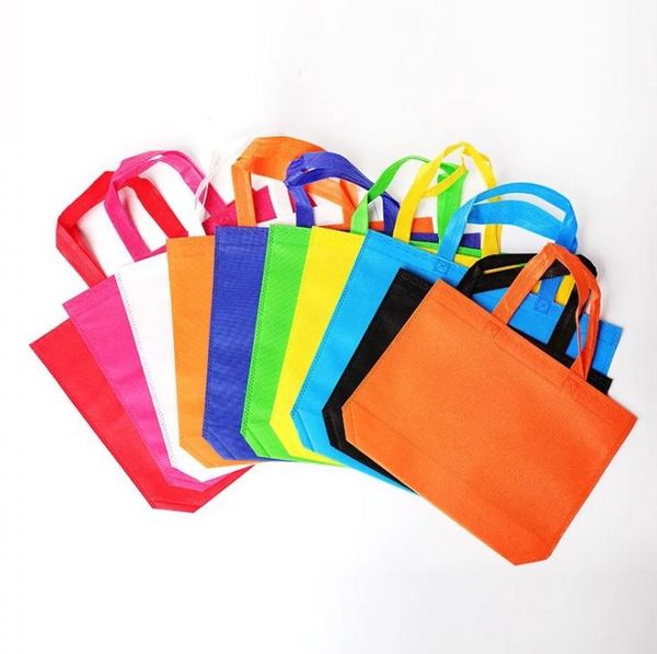 Fabricante de 26 cm * 33 cm, bolsa no tejida lista para usar, hecha a medida, bolsa de compras, bolsa de protección ambiental en blanco, puede imprimir el logotipo