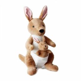 26cm / 36cm Leuke Creatieve Moeder en Kind Kangaroo Doll Pluche Speelgoed Zachte Dier Gevulde voor Baby Gift 220222