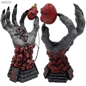 26 cm Berserk Hand van God Hars Anime Figuur Berserk Guts L Action Figure Zwart Zwaardvechter Beeldje Collectible Model Doll speelgoed L230522