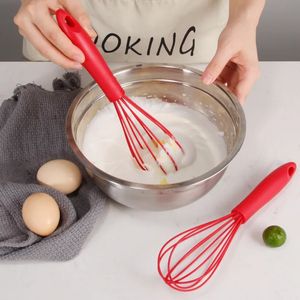 26 cm Outils d'oeuf à main mélangeur en silicone ballon fouetter le lait crème cratelle ustensiles de cuisine pour le mélange