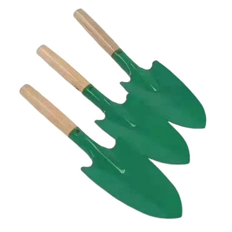 26 cm Sand Shovels Beach Garden Shovel Metal med robust trähandtag Safe Gardening Tools Trowel Shovel