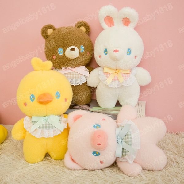 26cm Super mignon cochon ours en peluche lapin poulet en peluche poupée belle entièrement en peluche doux Animal en peluche jouets bébé Kawaii oreiller