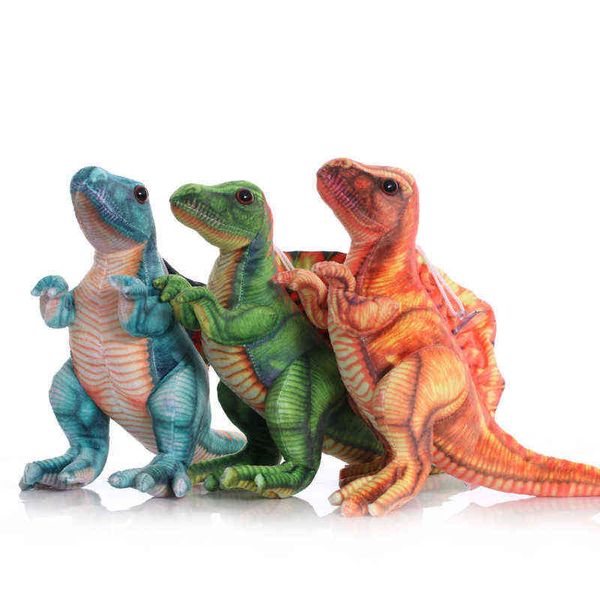 26Cm20Cm Dinosaurio de peluche de juguete Animales lindos Simulación Tyrannosaurus Doll Juguetes llenos para niños ldren Niños Regalo de cumpleaños Juguetes J220729