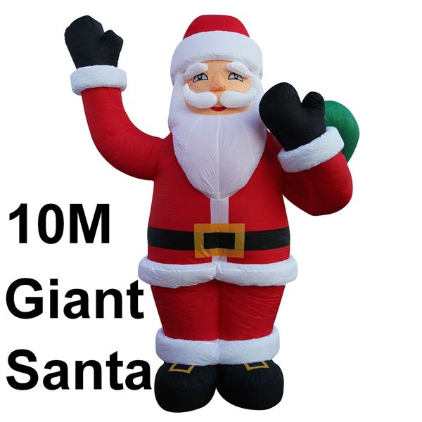 Père Noël gonflable géant de 26 pieds High Giant avec un ballon de personnage gonflables de Noël pour la décoration publicitaire événements en plein air