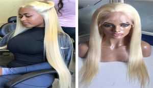 26inch 613 Blonde Silk Top Full Lace Wig Silk droit vierge brésilien brésilien Base de soie Base de dentelle Perruque avant 4678714