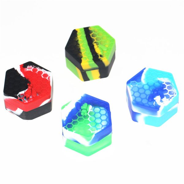 26 ml CONTENSEURS DE CHIE ABEE NÉSTIQUE BOX HEXAGON SILICONE CONTERIPER LOCTURES POINTS DAB TOL TOL STOCKER PORT Huile d'huile pour Vaporiz