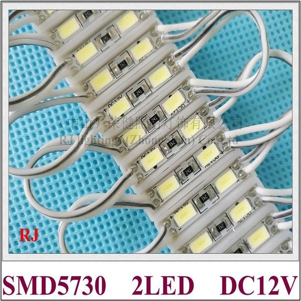 26mm 07mm 2 LED SMD 5730 LED module lampe rétro-éclairage LED pour mini signe et lettres DC12V 2 LED IP65201i