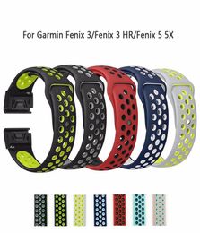 26 mm 22 mm zachte silkoonband voor Garmin 3 3 HR 5 5x polsbandje Quick Fit Band Bracelet Riem Fashon Watch Bands309O1504894
