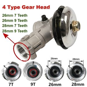 26mm/28mm Trimmer Gearbox Gearhead Brushcutter Grass Trimmer Replace Gear Head Lawn Mower Parts Gardening Tool 7 9 Teeth T200522